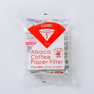 画像1: CAFEC「アバカ円すいコーヒーフィルター cup1〈1杯用〉ホワイト」(100枚入)