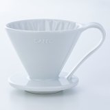 CAFEC「有田焼円すいフラワードリッパー cup4〈2-4杯用〉ホワイト」